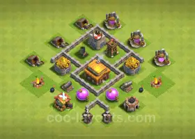 TH3 Hybrid Base Design - Anti Everything | Clash of Clans 2024 #7003