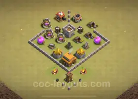 Best TH3 War Base 2024: Anti-Everything Hybrid Layout #7006