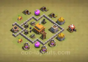 Best TH3 War Base 2024 | Anti 2 Stars & Defense Tips #7008