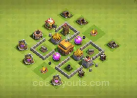 Max Levels TH3 Farming Base - Clash of Clans 2024 #7009