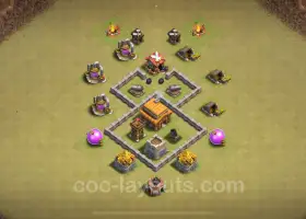 Best TH3 Anti 3 Stars War Base 2024 - Town Hall Level 3 #7011