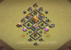 Best Anti 3 Stars TH4 War Base 2024 - Copy Link Here! #7013