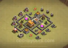 Best TH4 War Base 2024 - Anti Everything, Copy Link #7016