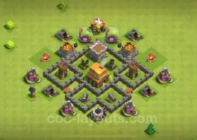 Best TH4 Base Copy 2024 - Link Anti Everything Strategy #7024