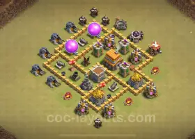 Best TH5 Anti 3 Stars War Base & Link - 2024 Hybrid #7030