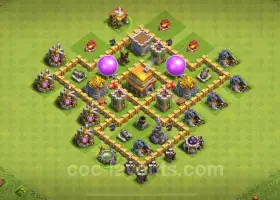 TH5 Farming Base Link - Anti Air, Hybrid - COC 2024 #7032