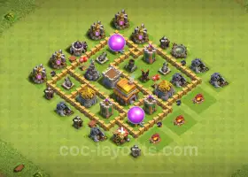 TH5 Farming Base - Anti 2 Stars Hybrid | Clash of Clans 2024 #7033