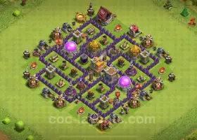 TH7 Farming Base Link - مضاد 3 نجوم Hybrid COC 2024 #10488