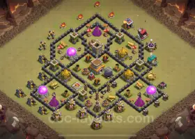 Bästa TH8 Anti 3 Stars War Base 2024 - Hybrid Base Link #17659