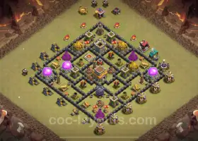 La migliore base di guerra TH8 Anti 2 Stars 2024 - Collega e copia! #17667