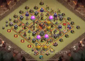 Beste TH10 War Base 2024: Max Levels & Anti-Everything Link #17684