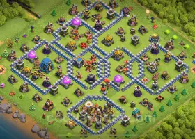 TH12 Base Copy 2024: Anti-Air & Anti-Dragon Design #17716