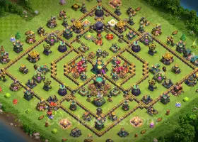 Best TH14 Anti 2 Stars Base 2024 - Hybrid Layout & Link #17733