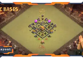 대공 기능을 갖춘 최고의 TH4 전쟁 기지 레이아웃 - Clash of Clans #17875