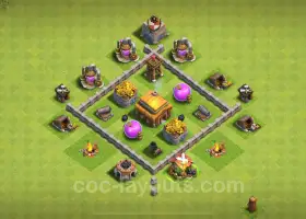 TH3 Max Levels Farming Base – Clash of Clans 2024 #17927