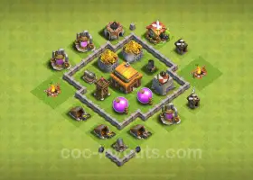 TH3 Trophy Defense Base - Anti 3 Stars for Clash of Clans 2024 #17940