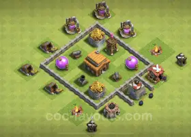 TH3 ბაზის დიზაინი: Anti Everything Max Levels Town Hall 3 #17945-ისთვის