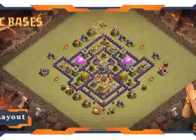 Principais layouts de base TH7 Max para guerra, CWL e híbrido | Clash of Clãs #17955