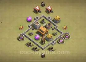 최고의 TH3 Anti 2 Stars War Base - 시청 레벨 3 CWL #17956