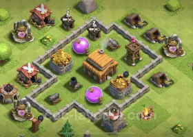 用于奖杯防御的 TH3 混合底座设计 - Clash of Clans #17965