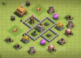 Base Agrícola TH3 - Top Clash of Clans Town Hall 3 Design #17974