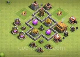 Base agrícola de níveis máximos TH3 - Guia Clash of Clans #17996