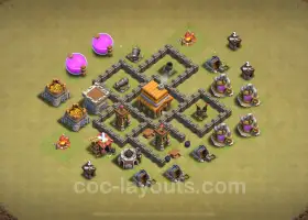 Melhor Base de Guerra TH4 2024 - Anti Everything & Link Copy #18004