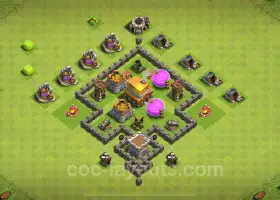 Cơ sở canh tác TH4: Hỗn hợp chống mọi thứ cho Clash of Clans #18018