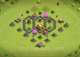 رابط قاعدة الزراعة TH4 - Clash of Clans 2024 #18022