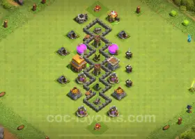 TH4 Trophy Defense Base Link - Clash of Clans 2024 #18034