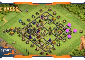 Topp TH9 Anti Trophy Base Layouts - Clash of Clans #18050