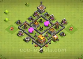 TH4 Max Farming Base: Anti-3-Sterne- und Anti-Luft-Designs 2024 #18058