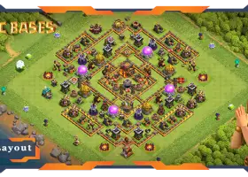 Top Layout Farming Base TH10: Anti Air Dragon & 3 Sao #18069