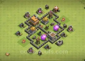 Link TH4 Farming Base - Municipio di Clash of Clans Livello 4 #18075