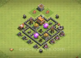 Liên kết cơ sở Cúp TH4 hàng đầu - Clash of Clans Hybrid Design #18111