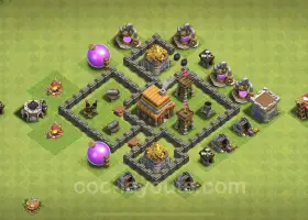 نسخة قاعدة Max Level TH4 - تصميم مضاد لكل شيء #18114