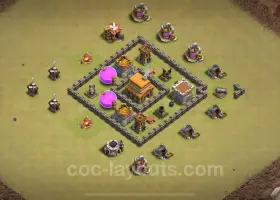 Topp TH4 Anti 3 Stars War Base 2024 - Hybridoppsett og kobling #18125