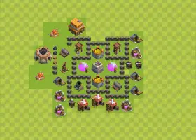 Base agricole TH4 – Meilleure conception de base Clash of Clans #18135