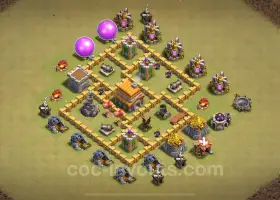 Mejor base de guerra TH5 2024: Anti Everything con Link #18136