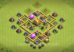 TH5 Farming Base 2024: Enlace híbrido anti 3 estrellas - COC #18140