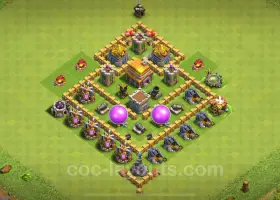 Best Anti 2 Stars TH5 Base 2024 - Hybrid Layout & Links #18155