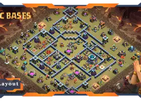 Clash of Clans のトップ TH13 戦争基地レイアウト - 防衛のヒント #18171