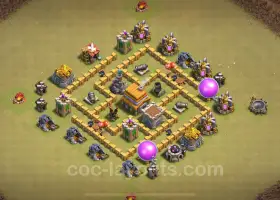 Miglior base di guerra TH5 Anti 2 Stars 2024 - Copia collegamento all'interno #18177