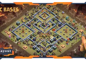 Top TH14 War Base with Anti Air & Layout Links - COC #18196