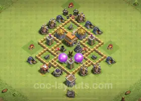 Max TH5 Farming Base: Anti-Air Hybrid Layouts for COC #18200