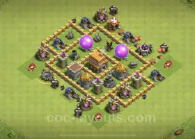 TH5 ფერმერული ბაზა: Anti 2 Stars Hybrid Design - COC #18207