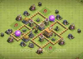 Top TH5 Base Copy: Anti-Everything Town Hall Level 5 #18231