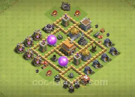 TH5 Farming Base - Anti 3 Stars Hybrid Copy - Clash of Clans #18240