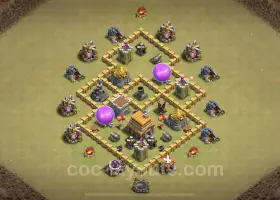 Beste TH5 Hybrid War Base - Anti 3 Stars with Link #18241