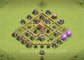 Beste TH5 Anti 3-Sterne-Basis mit Link – Town Hall Level 5 #18268